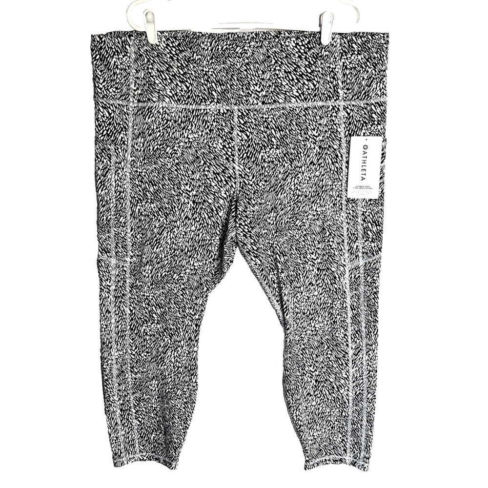 Athleta Ultimate Stash II Textured Tights Pants Womens 3X Plus Yoga NWT $109